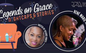 Promotional image for Legends on Grace: Nightcaps & Stories, with René Marie, hosted by Desirée Roots Image