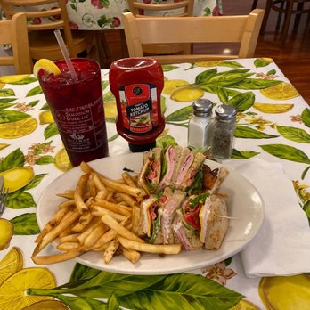 Sandwich with fries at The Pickel Barrel