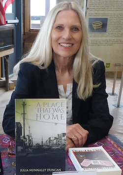 Writer Julia Nunnally Duncan at a book-signing event