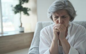 concerned woman Justlight Dreamstime. A woman with social anxiety wants to welcome new neighbors while discouraging in-person interactions. See what “Ask Amy” advises. Image