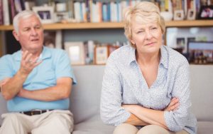 couple arguing. Photo by Wavebreakmedia Ltd, Dreamstime. A retired couple is wrangling over money and marriage – she wants money to do with as she wishes or she is out of the marriage. Image