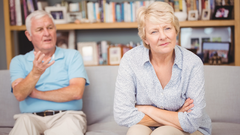 couple arguing. Photo by Wavebreakmedia Ltd, Dreamstime. A retired couple is wrangling over money and marriage – she wants money to do with as she wishes or she is out of the marriage.