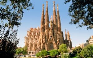 Sagrada FamÃ­lia, under construction since 1883, is the culmination of Antoni GaudÃ­'s wildly creative Modernista style. In Barcelona: The spirit of Catalunya Image