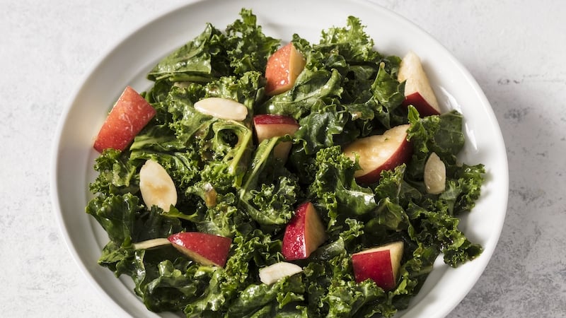 If you’re getting ready for the holidays or just hankering for a tasty way to eat healthy, this slightly sweet kale salad satisfies.