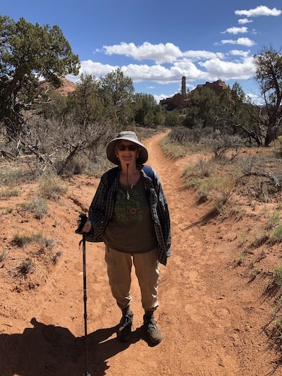 Bela Breslau hiking in Kodachrome Basin State Park, on their whirlwind tour to promote 'Pilgrim Maya.'