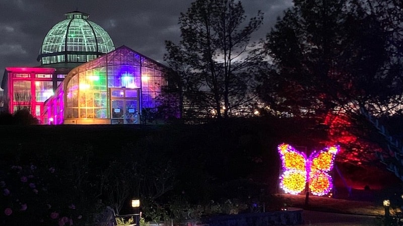Lewis Ginter Botanical Garden GardenFest of Lights. Celebrate the season with holidays happenings 2022 in Richmond, Virginia: sacred music, jolly Santa, sparkling lights, heartwarming plays.