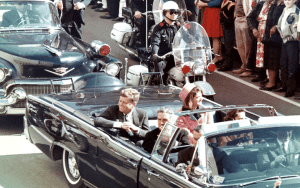 JFK in the limousine in Dallas shortly before he was shot. Many people still recall where they were on Nov. 22, 1963. Larry Lefkowitz shares his memories of the Kennedy assassination. Image