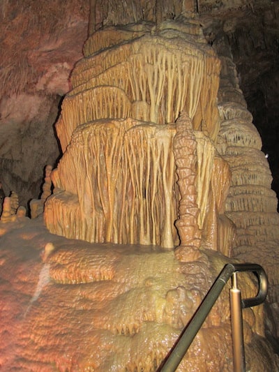 At Lewis & Clark Caverns, Montana, for the trip Stephen Billias and Bela Breslau took to promote their new book, Pilgrim Maya.