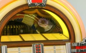 1950s style jukebox Stefano Ember. For article on musician deaths, the memories and feelings they stir Image