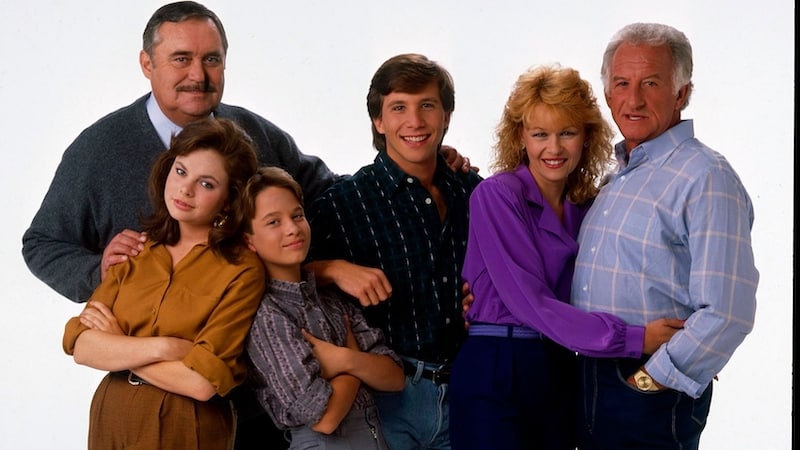 Cast of Mr. Belvedere including Ilene Graff with Bob Uecker at right and Christopher Hewett at left - ABC publicity photo. Ilene Graf played TV mom Marsha Owens in ’80s sitcom “Mr. Belvedere” with Bob Uecker and Christopher Hewett and now has a Christmas special.