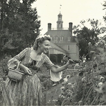 Martha Steger when she acted as historical interpreter in Colonial Williamsburg. 