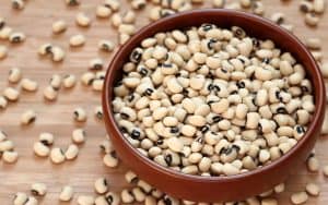 black-eyed peas in a bowl. Image by Stepan Popov. Black-eyed peas are a Southern thing, and it’s considered good luck to eat them on New Year’s Day, in Hoppin' John or other preparations. Image