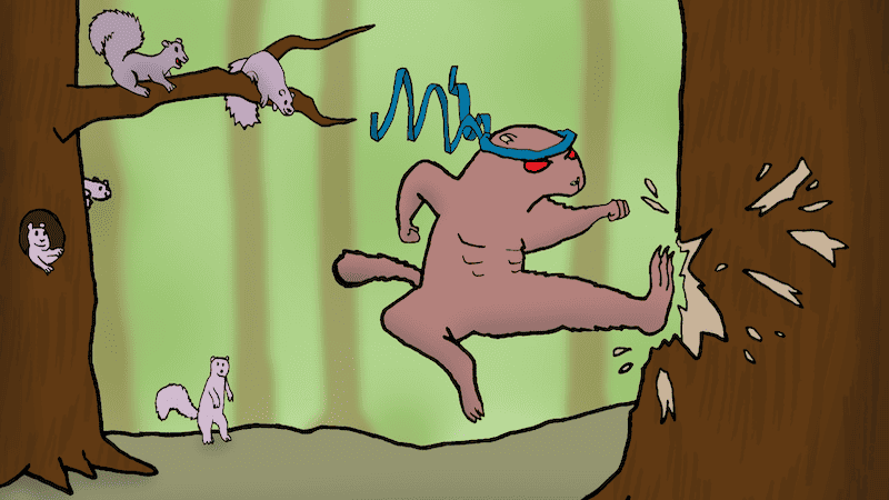 woodchuck kicking a tree for Boomer January 2023 cartoon caption contest