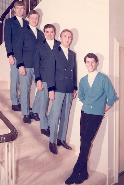 Gary Lewis, bottom, with the original Playboys in 1965 - Carl Radle, Jim Keltner, Tommy Tripplehorn, John West. Provided by Gary Lewis