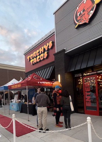 Torchy's Tacos storefront in Carytown, Richmond, Virginia