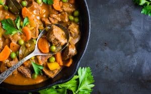 Made with Guinness, this Beef Vegetable Stew is wonderful for celebrating St Patrick’s Day or anytime of year. This braised beef takes an Irish turn with the slightly bitter Guinness beer inclusion. Image