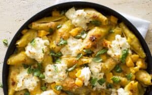 Making stuffed shells is tedious, meticulously stuffing each individual par-boiled pasta shell. Try this recipe for unstuffed shells instead. Everything comes together in a single dish. Image
