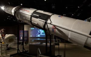 An Apollo rocket. Virginia’s role in space, tales of war and military history, and “Les Misérables,” in “What’s Booming RVA: Tales of War and Apollo.” Image