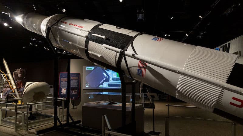 An Apollo rocket. Virginia’s role in space, tales of war and military history, and “Les Misérables,” in “What’s Booming RVA: Tales of War and Apollo.” Image