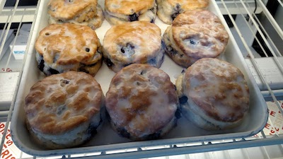 Rise blueberry biscuits fresh out of the oven