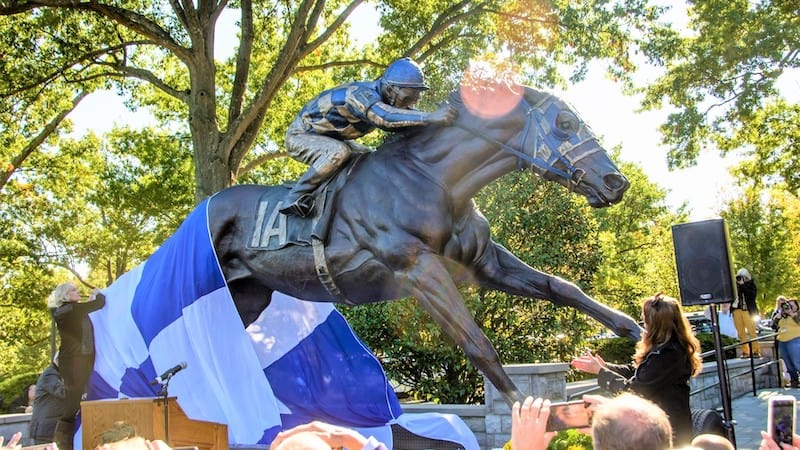 Secretariat unveiling in 2019 in Kentucky. To accompany this week's What's Booming: Horsing Around