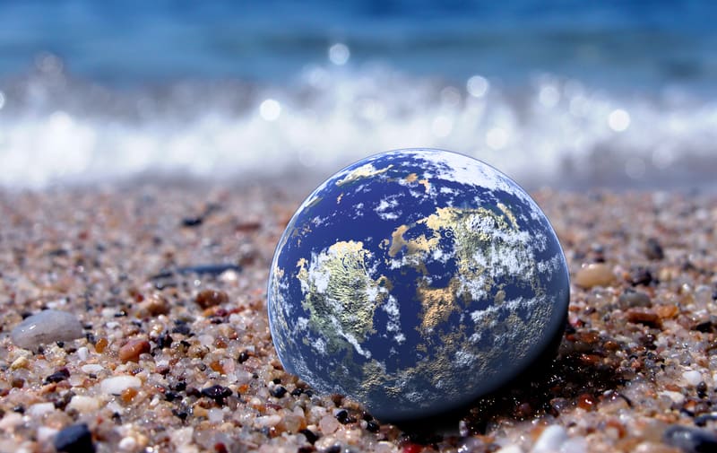 A globe on the beach as an environmentalism concept image. For What's Booming listings, March 9 to 16 in Richmond, Virginia