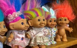 Some toys hold a special place in our hearts, stirring warm memories, including special dolls from childhood: troll dolls and Hansel and Gretel. Image