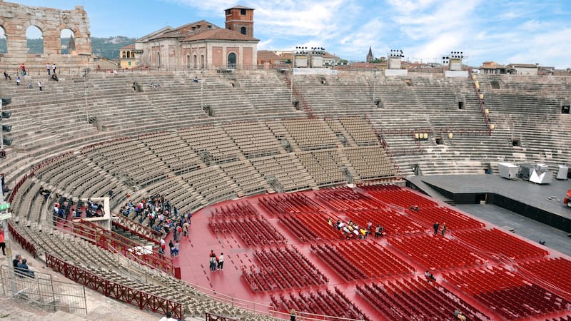 Verona's Roman arena is an impressive sight, with much of the stonework still intact. Get swept up in the natural love of Verona when you visit this joyful, easygoing, and cultured city. Rick Steves takes us there.