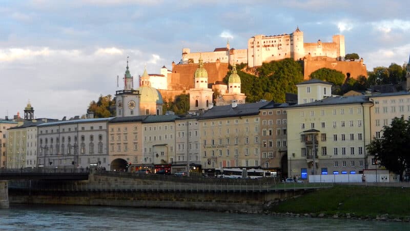 Salzburg's Hohensalzburg Fortress looms 400 feet above Austria's famous Baroque city. Get the most out of Mozart’s Salzburg, including a “Sound of Music” tour and other the rich musical history, with tips from Rick Steves. Image
