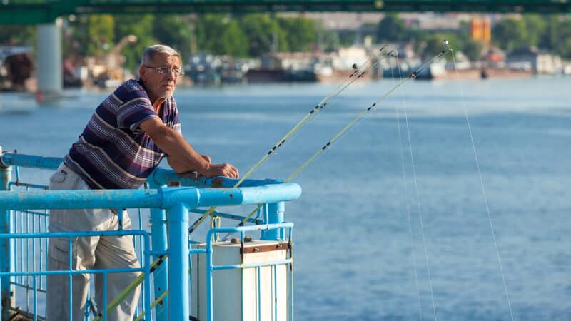 Man fishing from a dock. Image by Paul Prescott. make even your first-time fishing trip a success Image