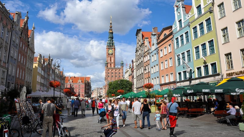 Gorgeous facades line Gdansk's main drag, echoing the city&apos;s historic importance.“Despite modernization, Gdańsk will always have a powerful history.” The city in Poland hosts colorful streets, a shipyard, amber and more.