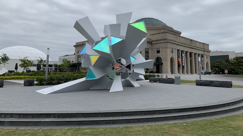 Greenspace at the Science Museum of Virginia with art installation