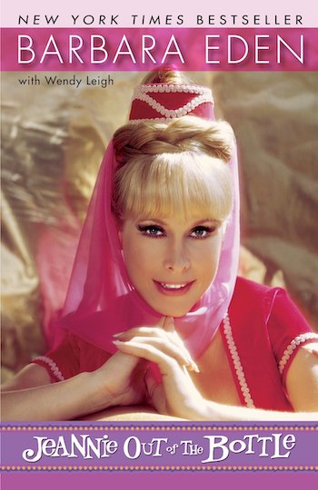 Book cover for "Jeannie Out of the Bottle" by Barbara Eden