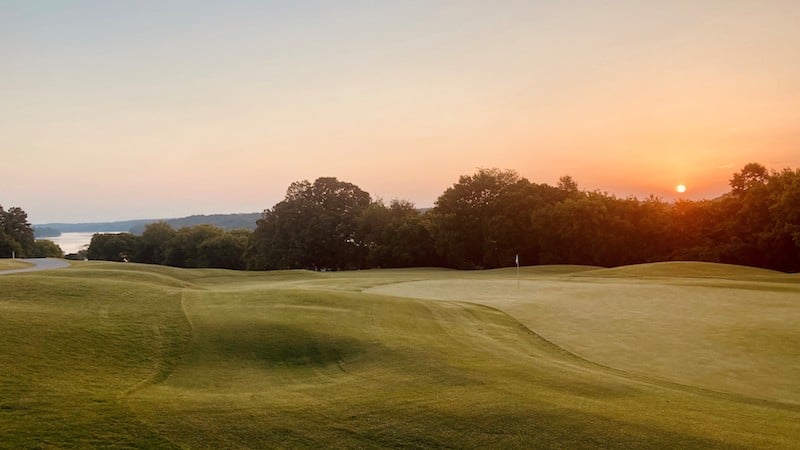 Golf course at sunset, at Tellico Village in Tennessee. The pandemic fueled a resurgence of people playing golf, which is also driving a migration to golf communities, including retirement communities.