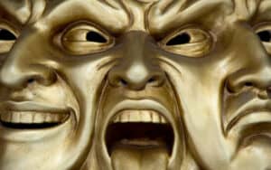 drama masks - happy, mad, sad. More of What’s Booming in Richmond, Virginia, beginning June 1: drama, music, fun, and mental stimulation and Pride Month events. Love! Image