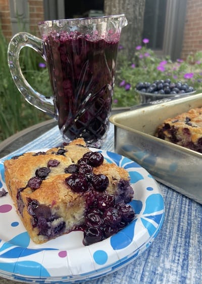 Transform your Fourth of July picnic or Sunday brunch with a blueberry buckle.