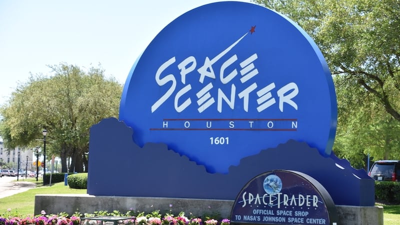 Sign for Space Center Houston, by Ritu Jethani.