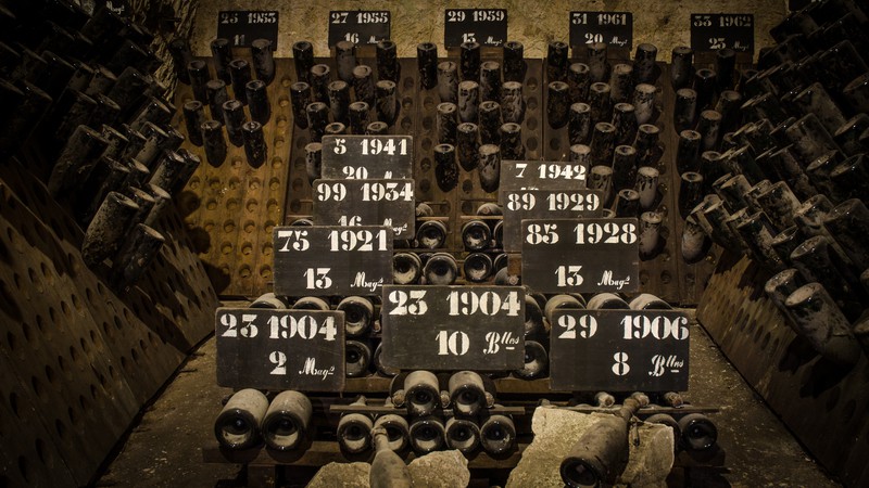 Champagne cellars in the French city of Reims.