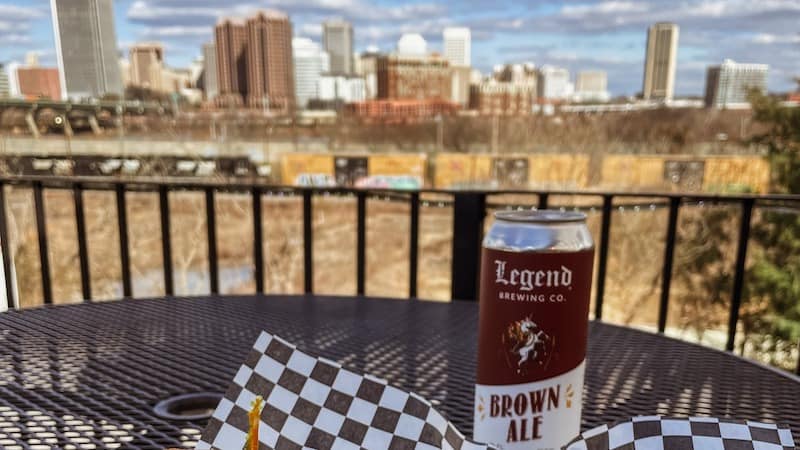 Legendary view from Legend Brewing in Richmond, Virginia. For What's Booming, July 20 to 27
