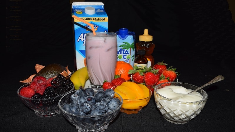 Ingredients for A Berry Good Summer Breakfast Smoothie