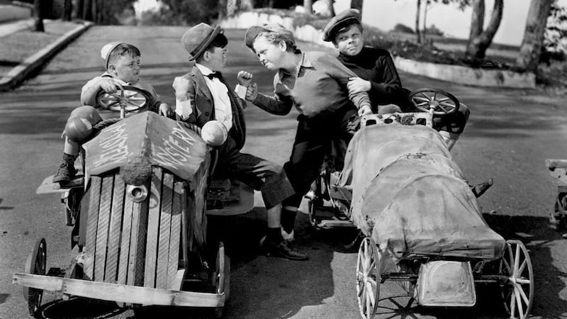 From the 1939 short, 'Auto Antics.' Sidney Kibrick is second from right. Provided by publcist for the Hollywood Museum