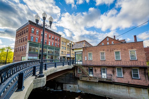 bridge and street in Brattleboro Vermont, from Jon Bilous