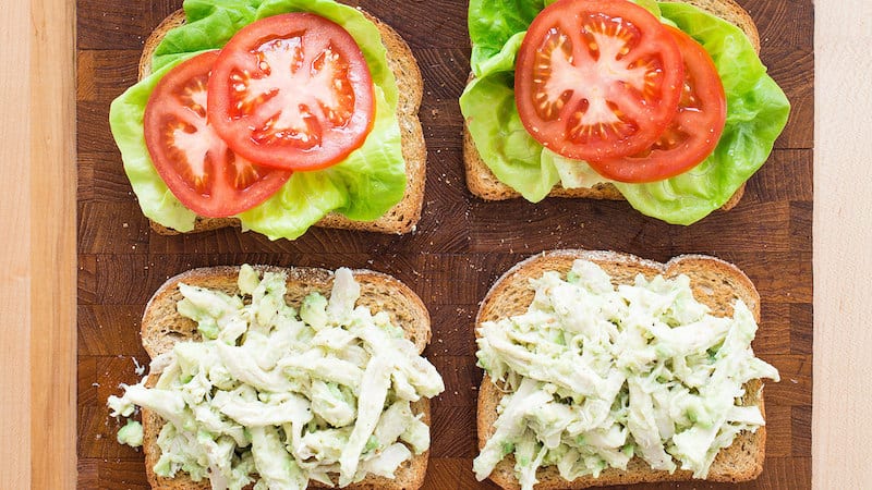 Chicken-Avocado Salad combines tangy buttermilk, mashed avocado, and a lime vinaigrette to switch up the traditional chicken salad recipe.