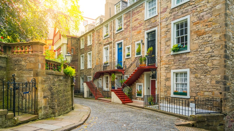 old town Edinburgh in Scotland, by Stefano Valeri. For article on an insider's view of home exchange.