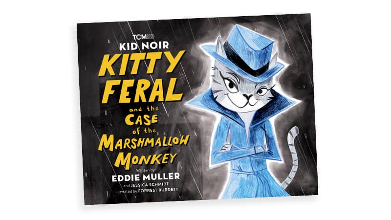 Book cover of "Kitty Feral and the Case of the Marshmallow Monkey," by Eddie Muller