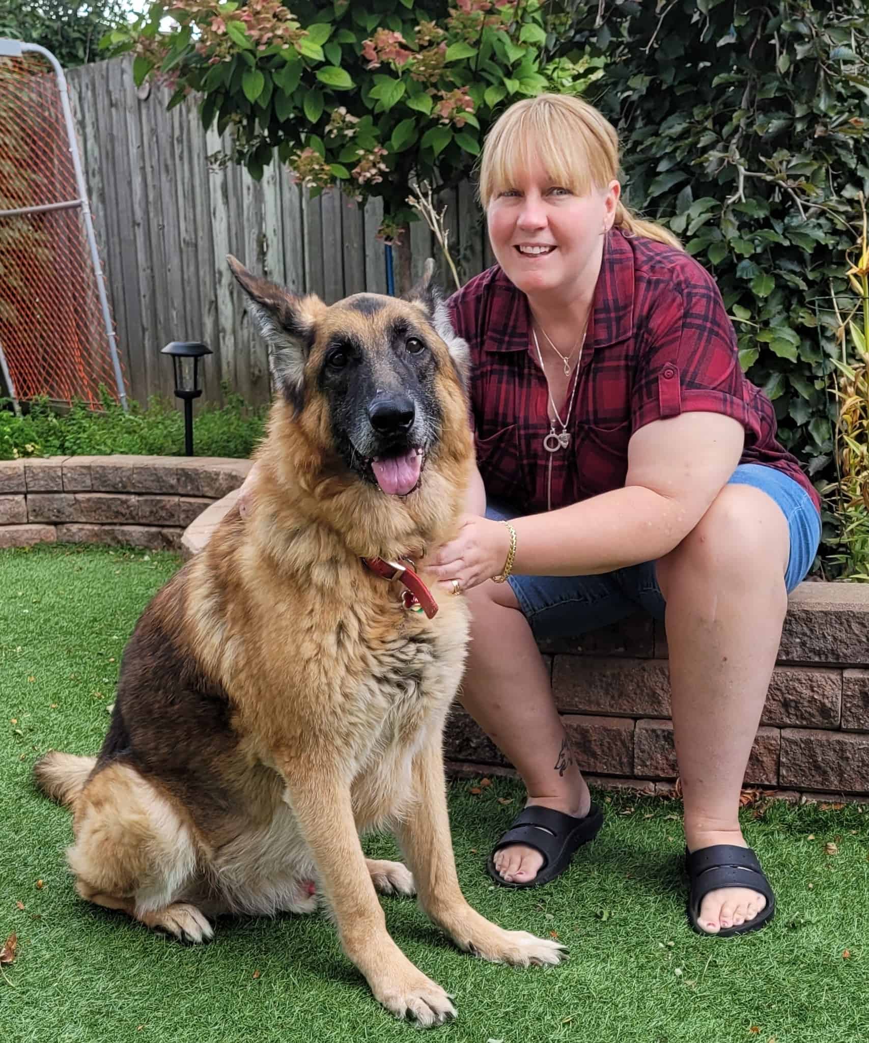 Cindy Karch with her dog, Jax, her soulmate pet