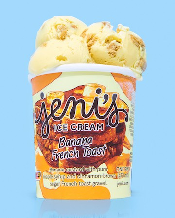 Banana French Toast ice cream from Jenny's Scoop Shops