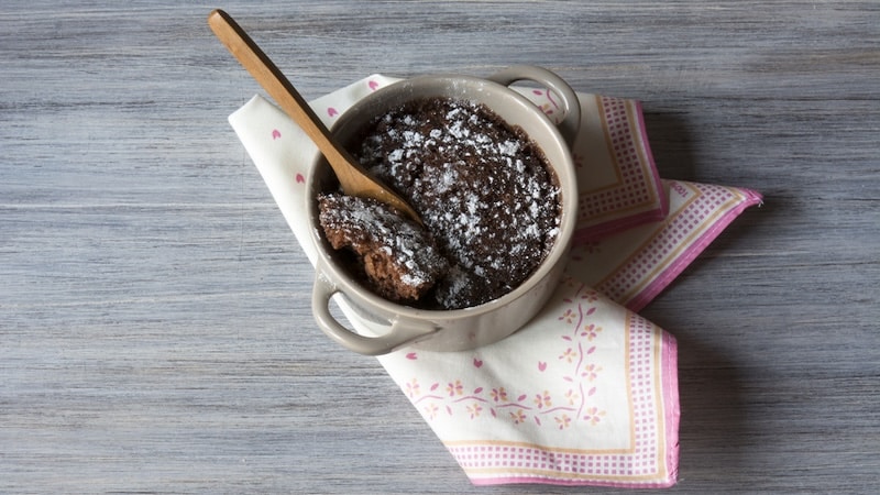 brownie in a mug. Mercedes Maldonado