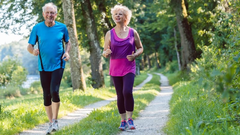 Two seniors jogging, for article on running safety tips. Image by Arne9001