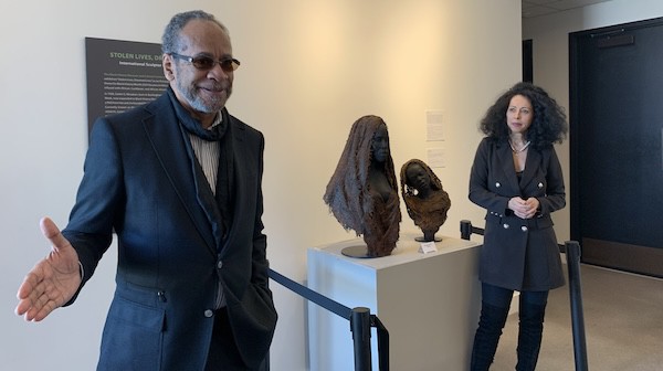 Tim Reid and Sandrine Plante at the Black Museum of History and Culture, Richmond